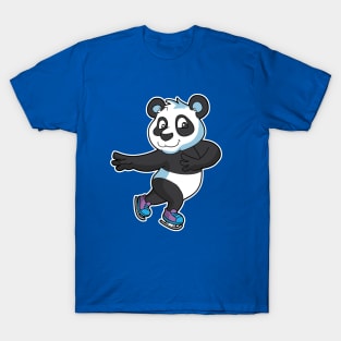 Figure Skate Panda Bear Ice Skater Winter Sports T-Shirt